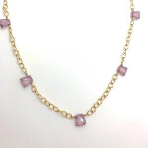 Empathy +Hope ''Pono' Pink Topaz Gemstone Necklace